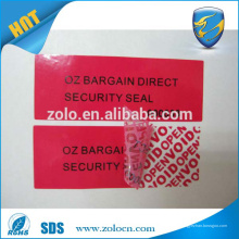 Etiqueta anti-falsificação anti-inviolabilidade / etiquetas de segurança anulada para embalagem de papel
